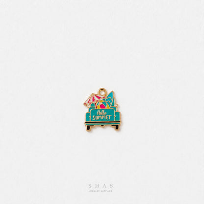 EC05A Vacation Car Enamel Charm ( 1 pc ) High Quality Shine