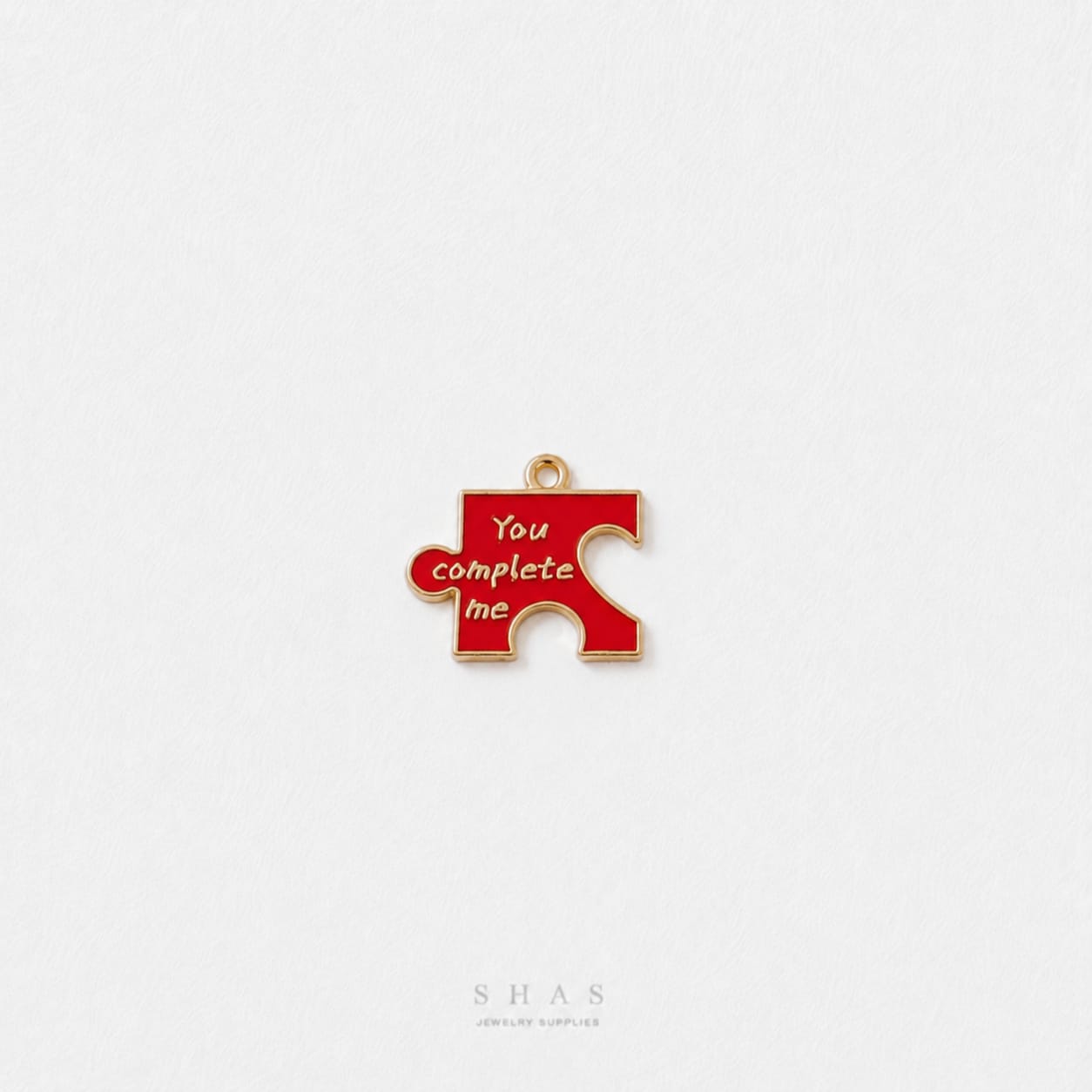EC04S Puzzle Piece Enamel Charm ( 1 pc ) High Quality Shine