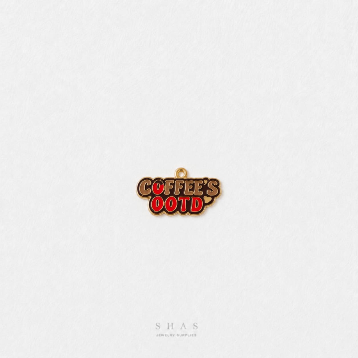 EC04H Coffee's OOTD Enamel Charm ( 1 pc ) High Quality Shine