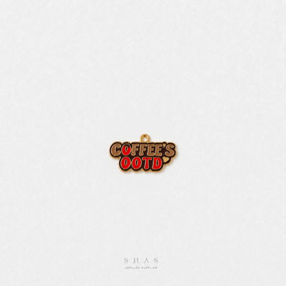 EC04H Coffee's OOTD Enamel Charm ( 1 pc ) High Quality Shine