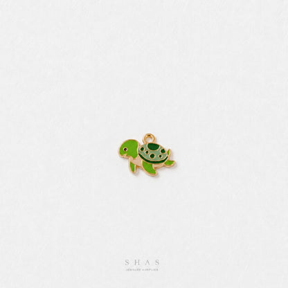 EC03V Turtle Enamel Charm ( 1 pc ) High Quality Shine