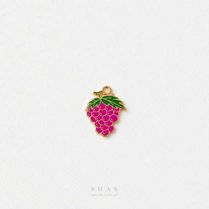 EC04D Grapes Enamel Charm ( 1 pc ) High Quality Shine