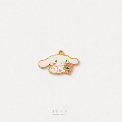 EC04L Sanrio Cinnamon Dog Enamel Charm ( 1 pc ) High Quality Shine