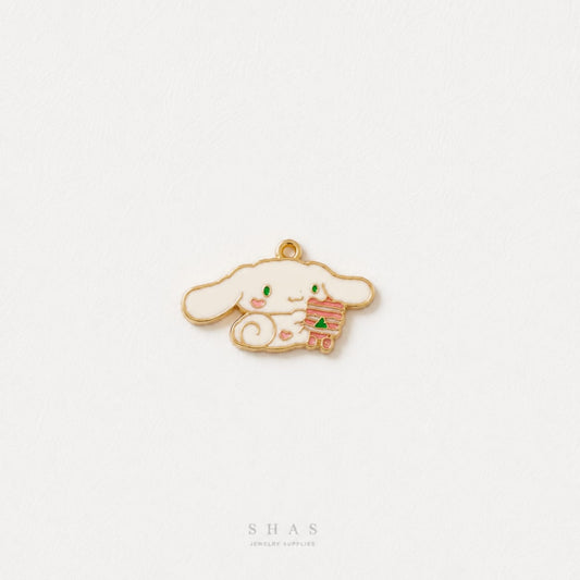 EC04L Sanrio Cinnamon Dog Enamel Charm ( 1 pc ) High Quality Shine
