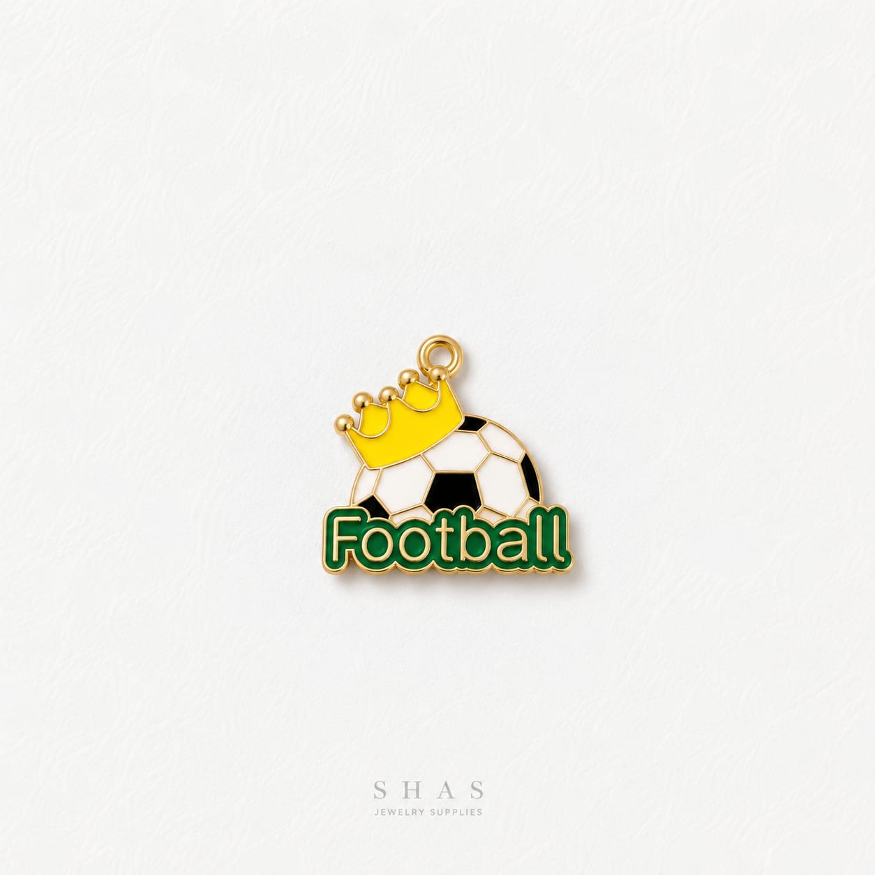 EC04M Football Enamel Charm ( 1 pc ) High Quality Shine