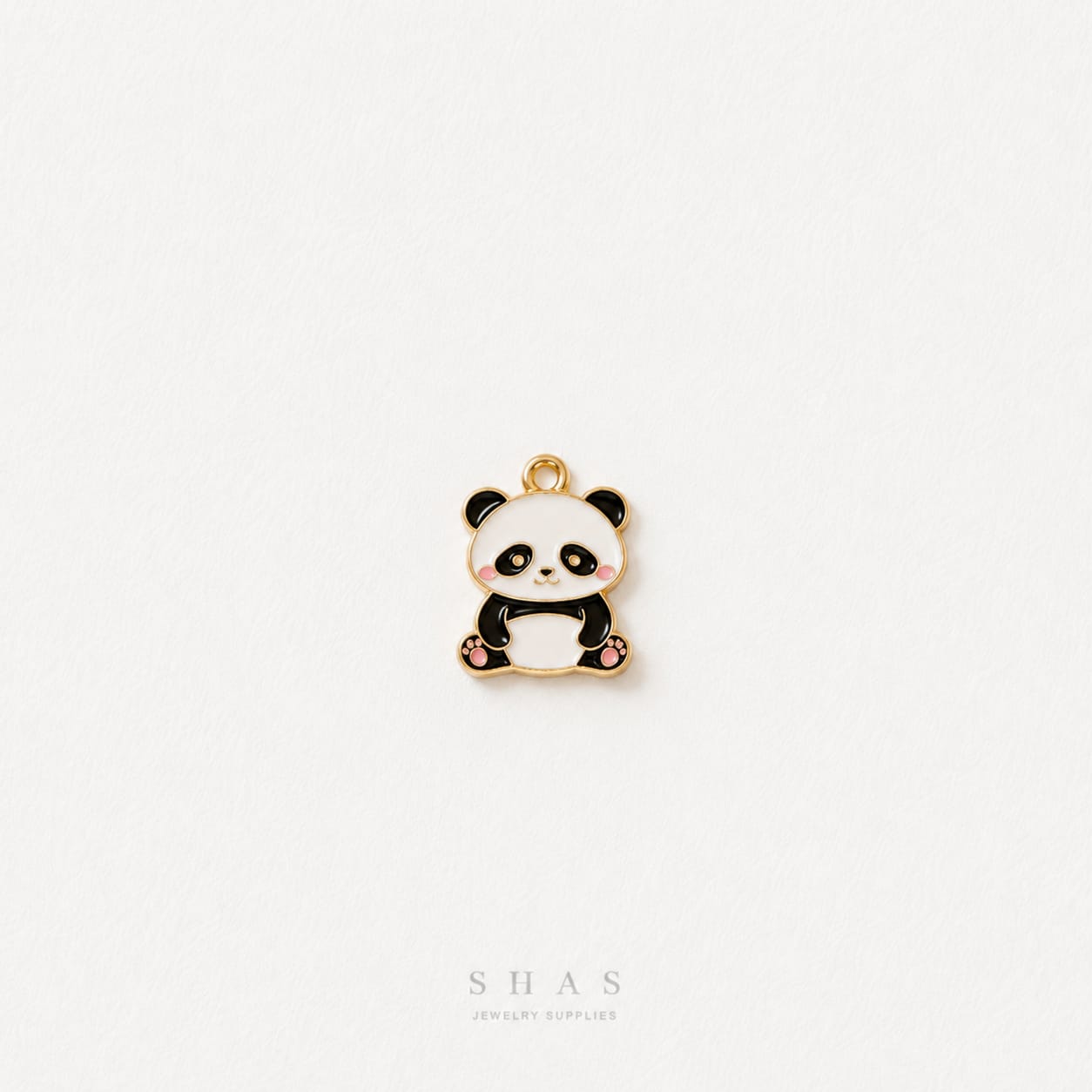 EC04R Panda Enamel Charm ( 1 pc ) High Quality Shine