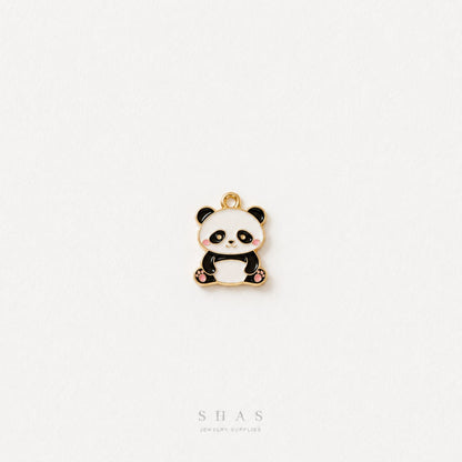 EC04R Panda Enamel Charm ( 1 pc ) High Quality Shine