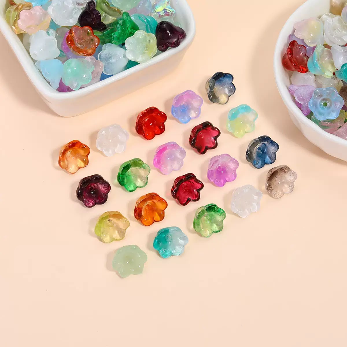GB11 Floral Glass Bead ( 1 pc ) Lampwork Bead