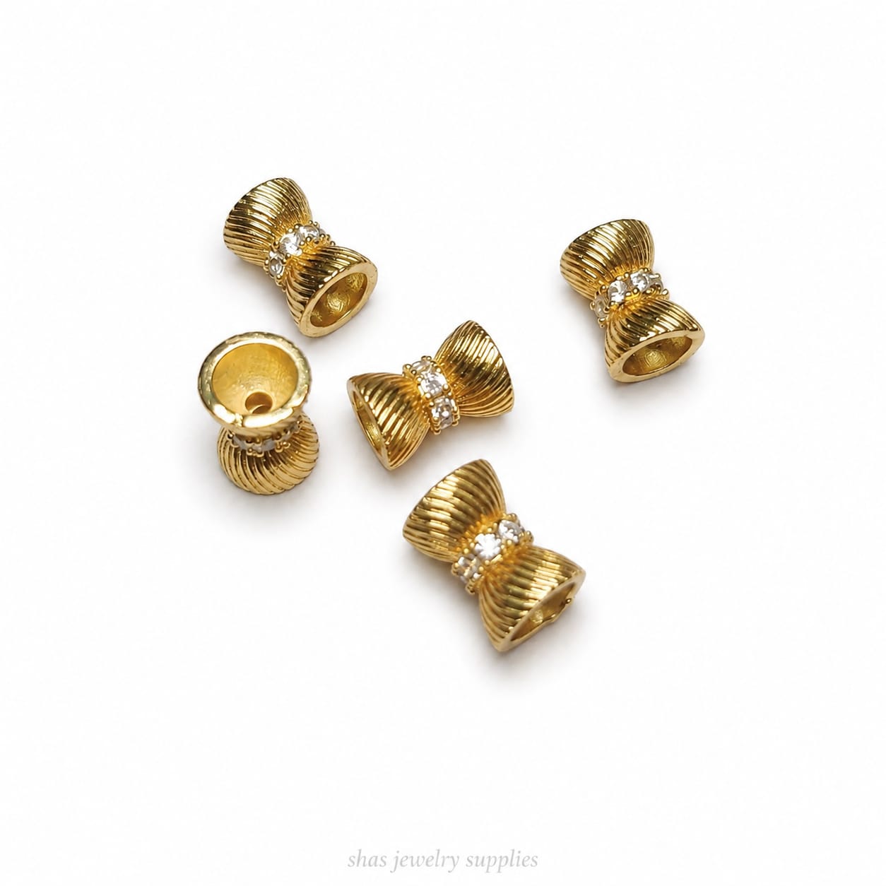 ZSP01F Hourglass CZ Spacer Bead ( 1 pc )