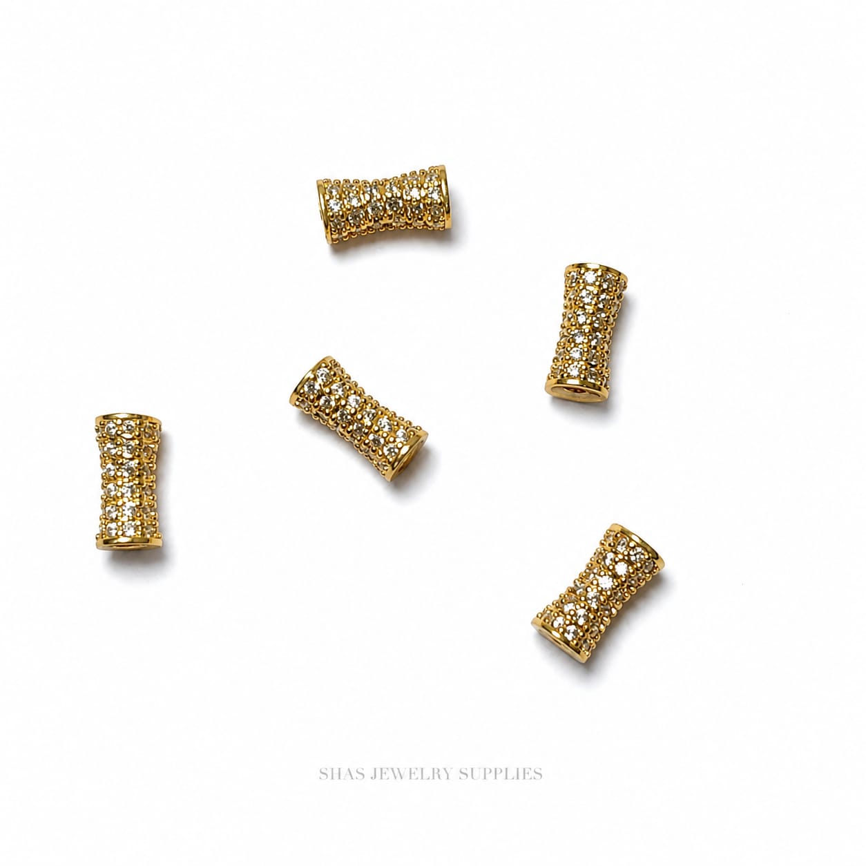 ZSP01H Six Rows CZ Spacer Bead ( 1 pc )