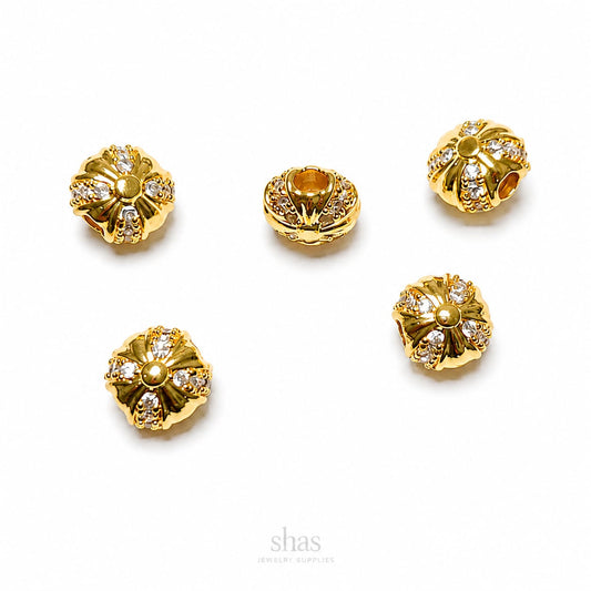 ZSP01D Small Rounded CZ Spacer Bead ( 1 pc )