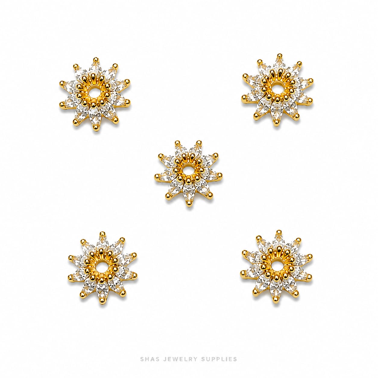 ZSP01B Lotus CZ Spacer Bead ( 1 pc )