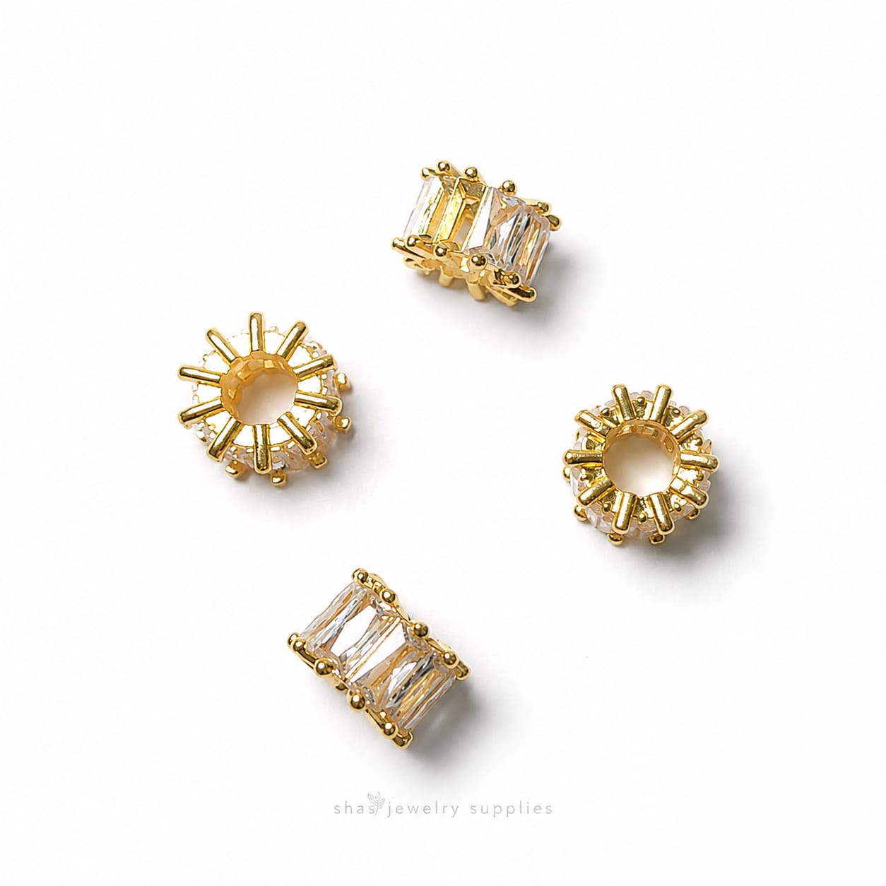 ZSP01S Large CZ Spacer Bead ( 1 pc )