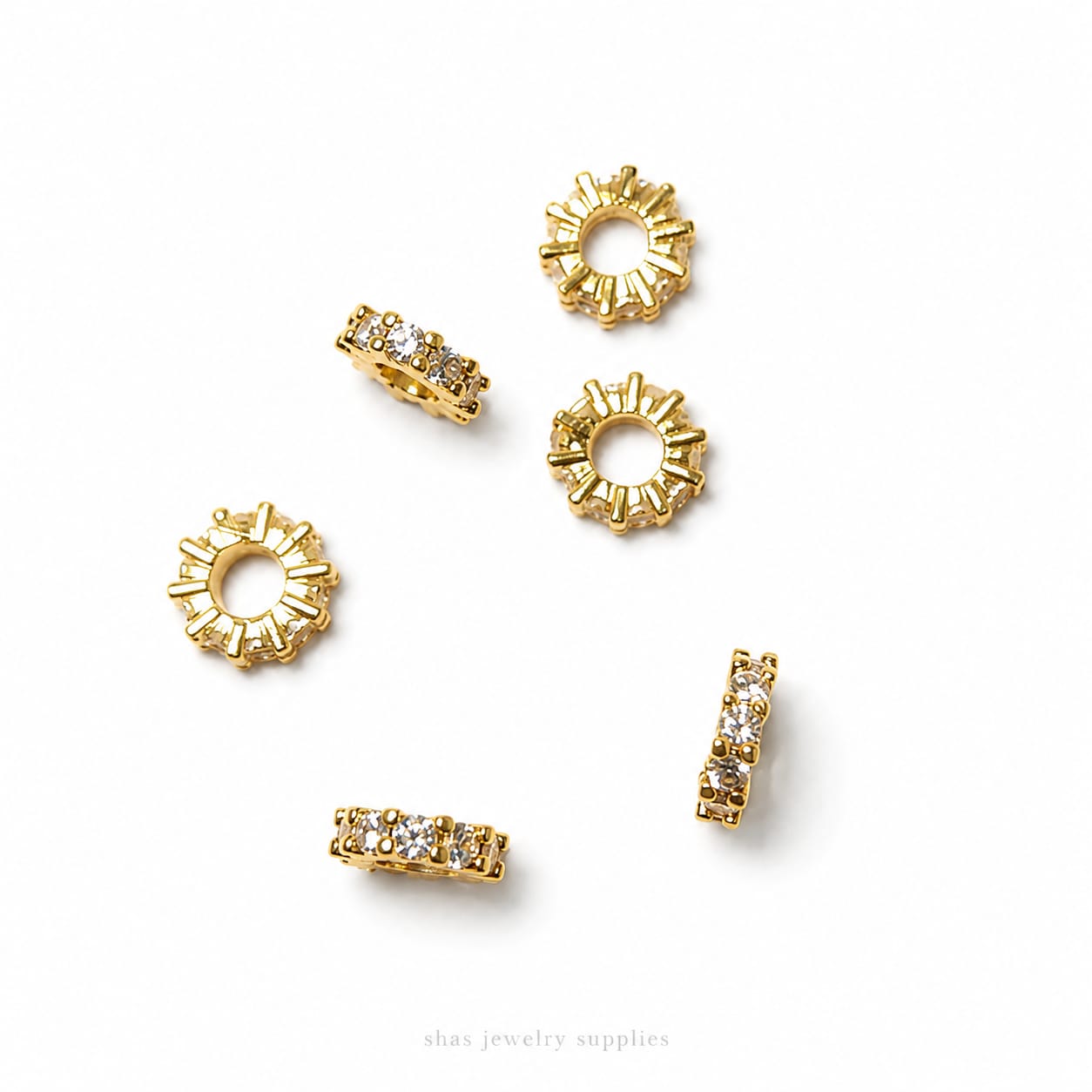 ZSP01U Single Row CZ Spacer Bead ( 1 pc )