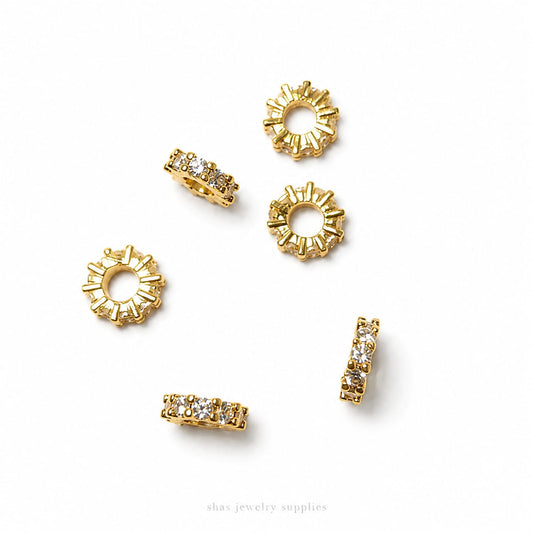 ZSP01U Single Row CZ Spacer Bead ( 1 pc )