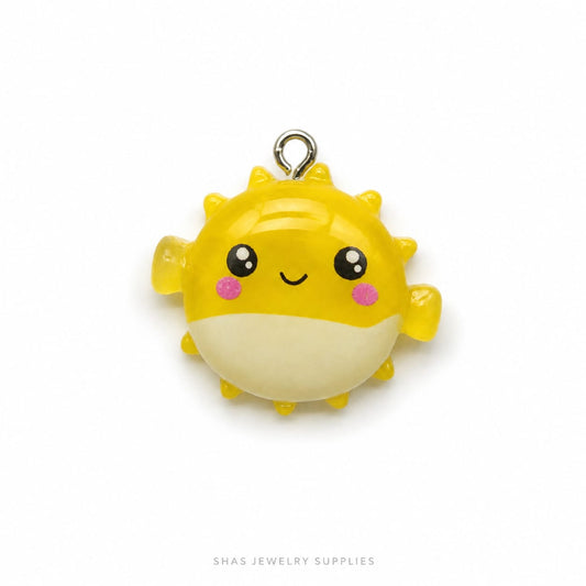 RM03D Smiley Sun Resin Charm ( 1 PC )