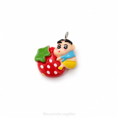 RM03K Strawberry Shinchan  Resin Charm ( 1 PC )