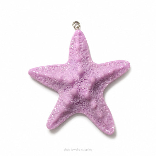 RM04C Purple Starfish Resin Charm ( 1 PC )