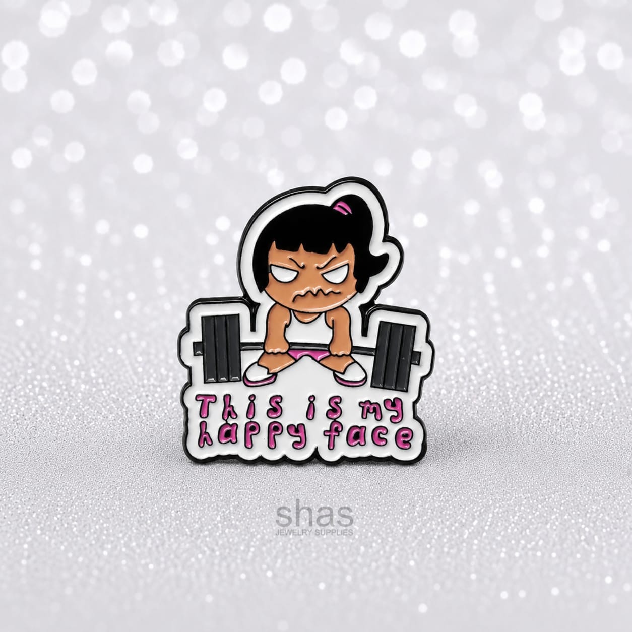 EP05 Gym Girl Enamel Pin Badge ( 1 pc ) Imported Premium Quality