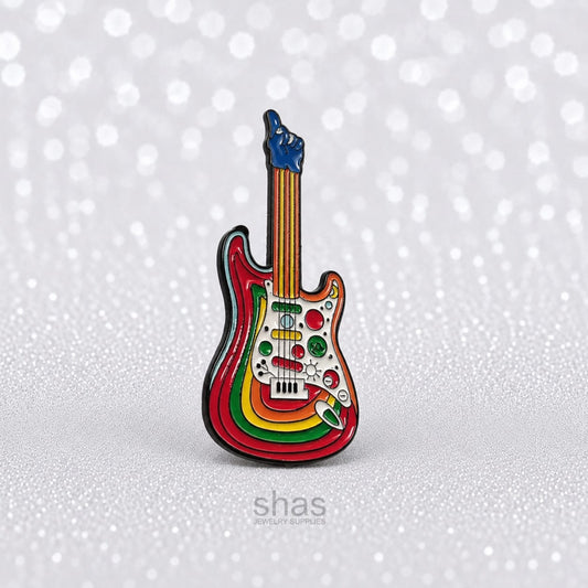 EP07 Guitar Enamel Pin Badge ( 1 pc ) Imported Premium Quality