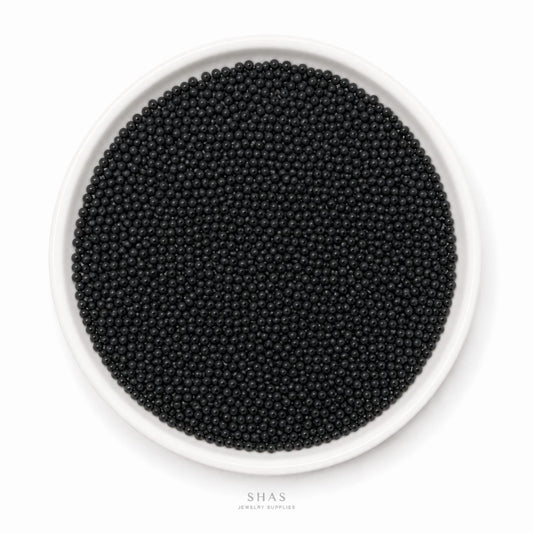 SB02E Black Glass Seed Bead ( 1 Pack - 5g ) Premium Quality