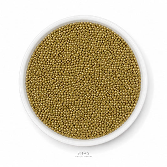 SB02G Mettalic Gold Glass Seed Bead ( 1 Pack - 5g ) Premium Quality