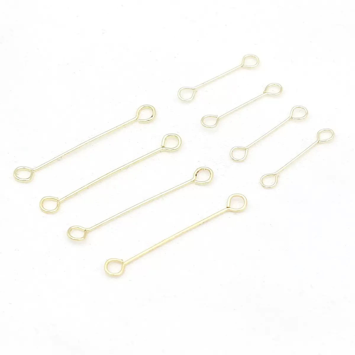 E14B05 Double Sided Eye Pin ( 1 pc ) 14k