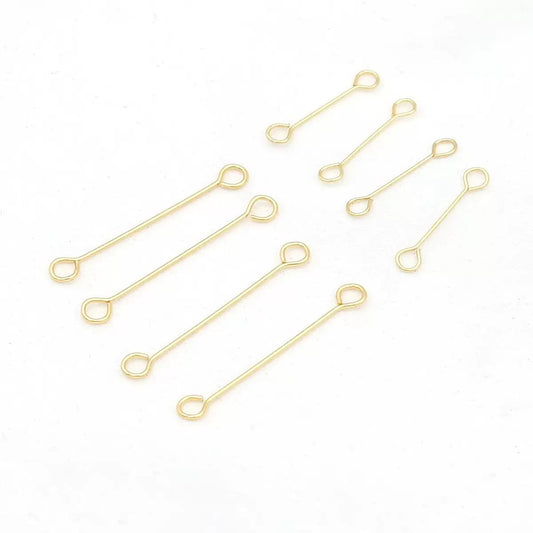 E18B05 Double Sided Eye Pin ( 1 pc ) 18k
