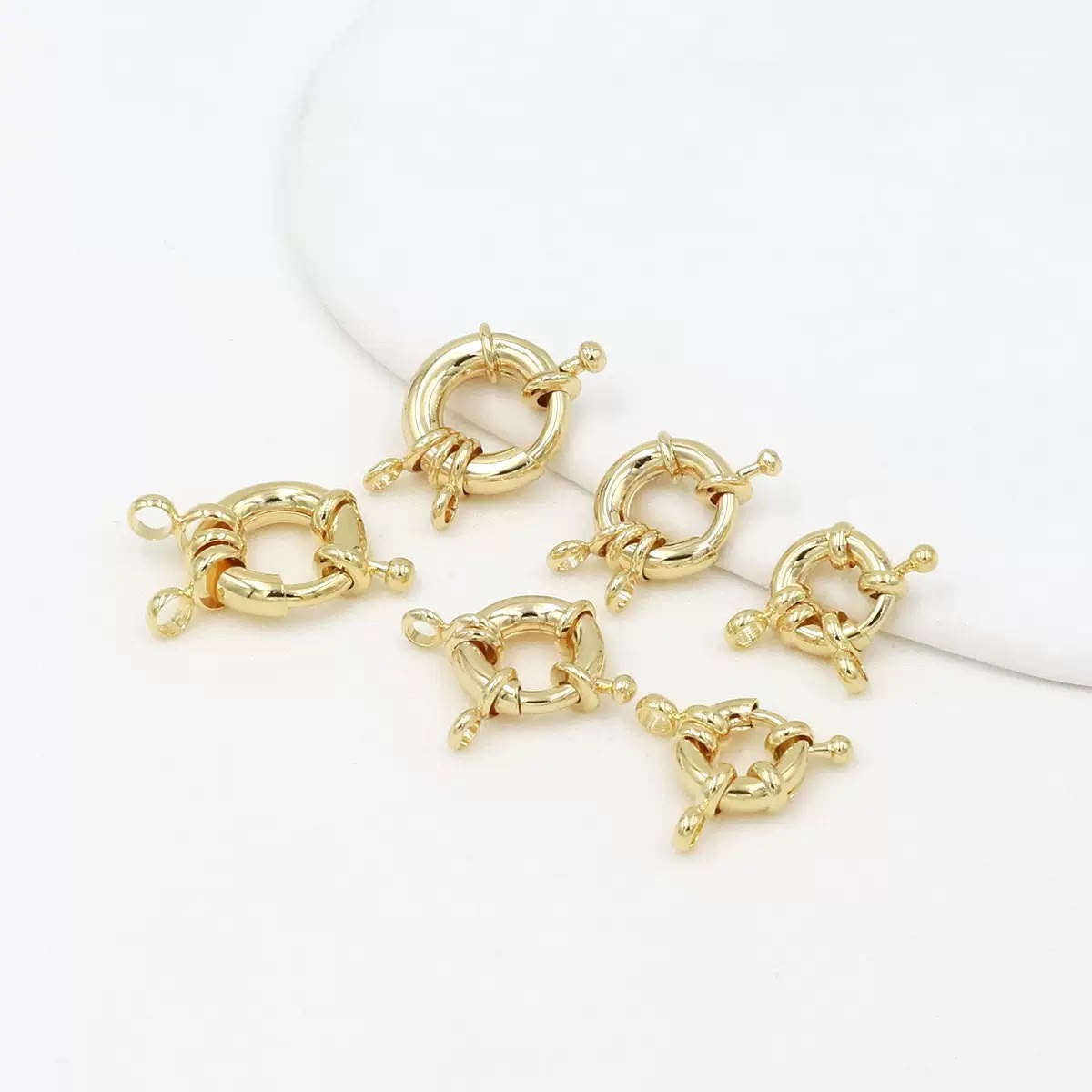 E14B07 Thick Spring Clasp ( 1 pc ) 14k