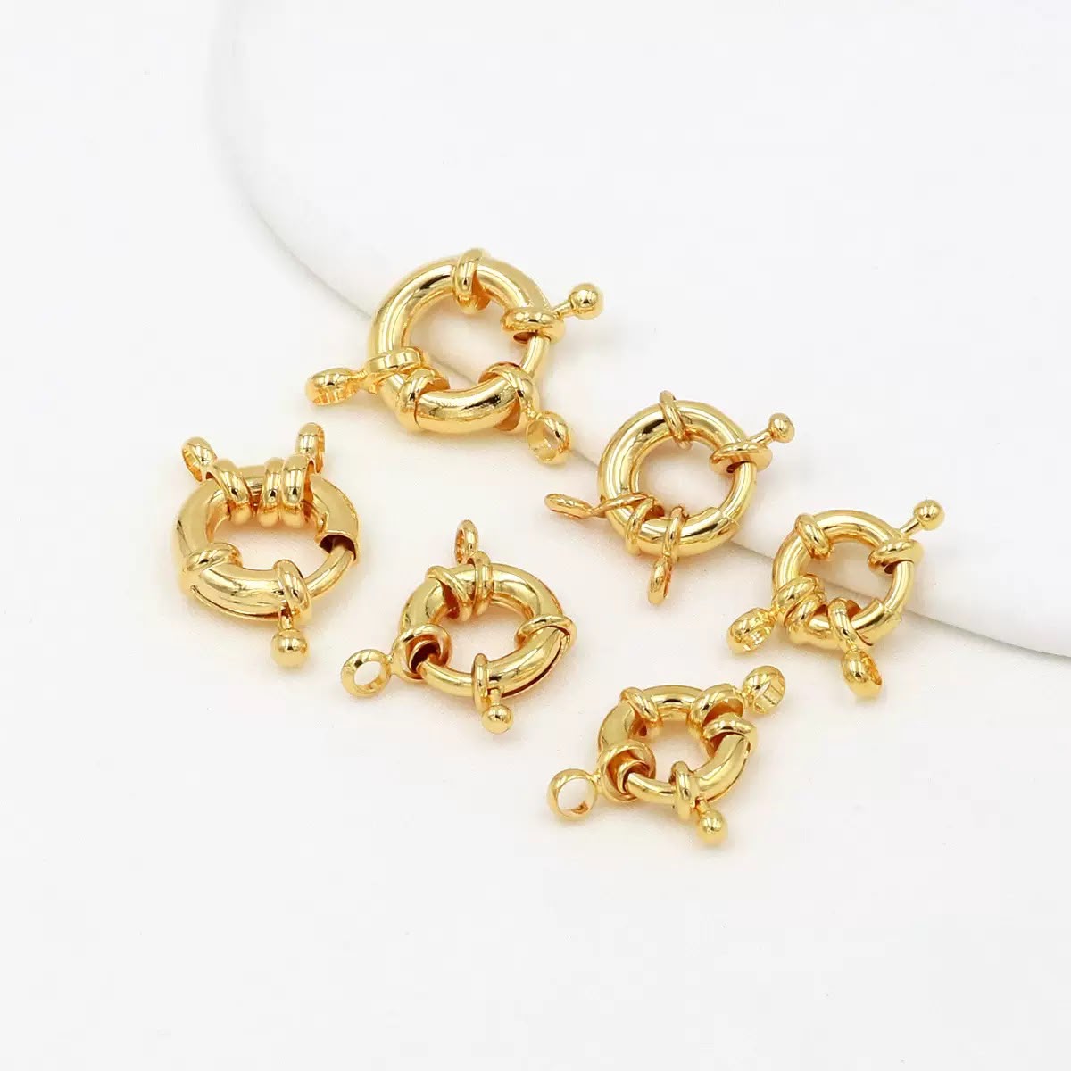 E18B07 Thick Spring Clasp ( 1 pc ) 18k