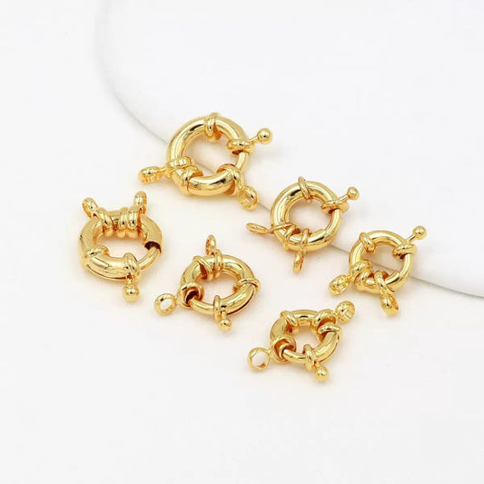 E18B07 Thick Spring Clasp ( 1 pc ) 18k