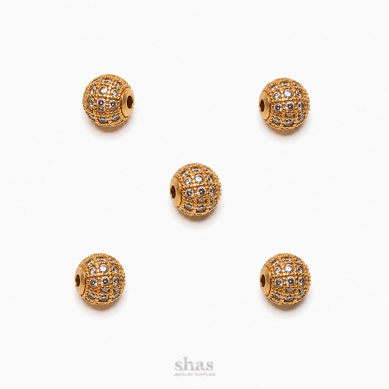 ZSP02H Mirrorball CZ Spacer Bead ( 1 pc )