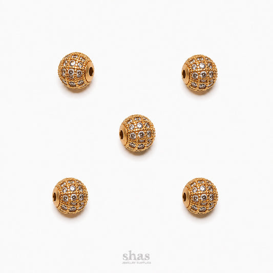 ZSP02H Mirrorball CZ Spacer Bead ( 1 pc )