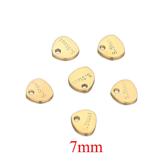 SS 4003 tail end tags ( 1 pc ) 18k gold PVD plated
