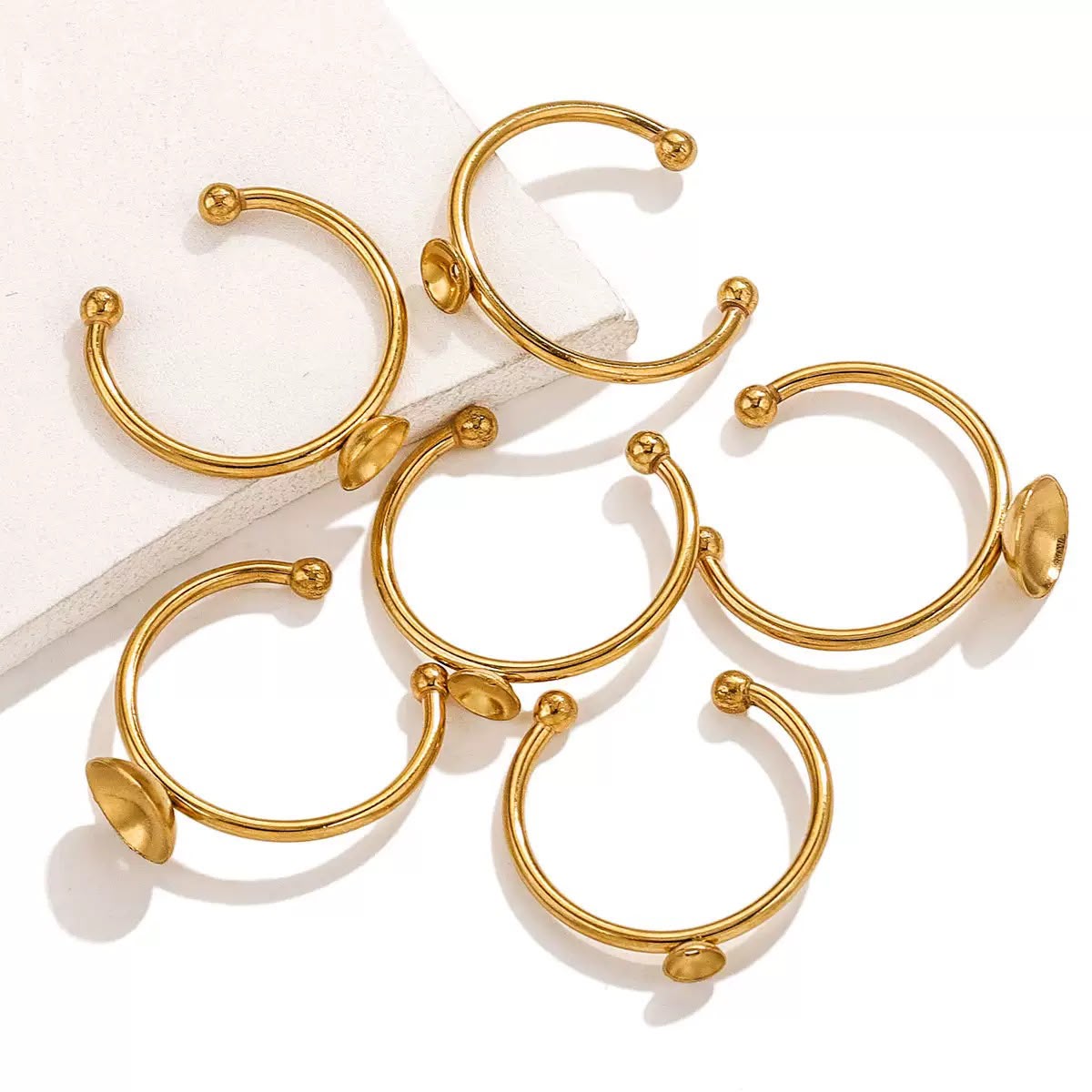 ES05 Bezel Ring 18k Gold ( 1 pc ) PVD Plated