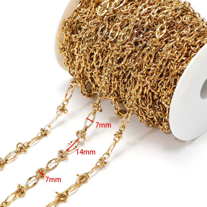DIYS317 Large Lip knot chain 18k gold ( 1 feet )  PVD Plated