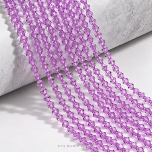 GB78E Lavender Crystal Beads ( 1 pc ) AAA Quality