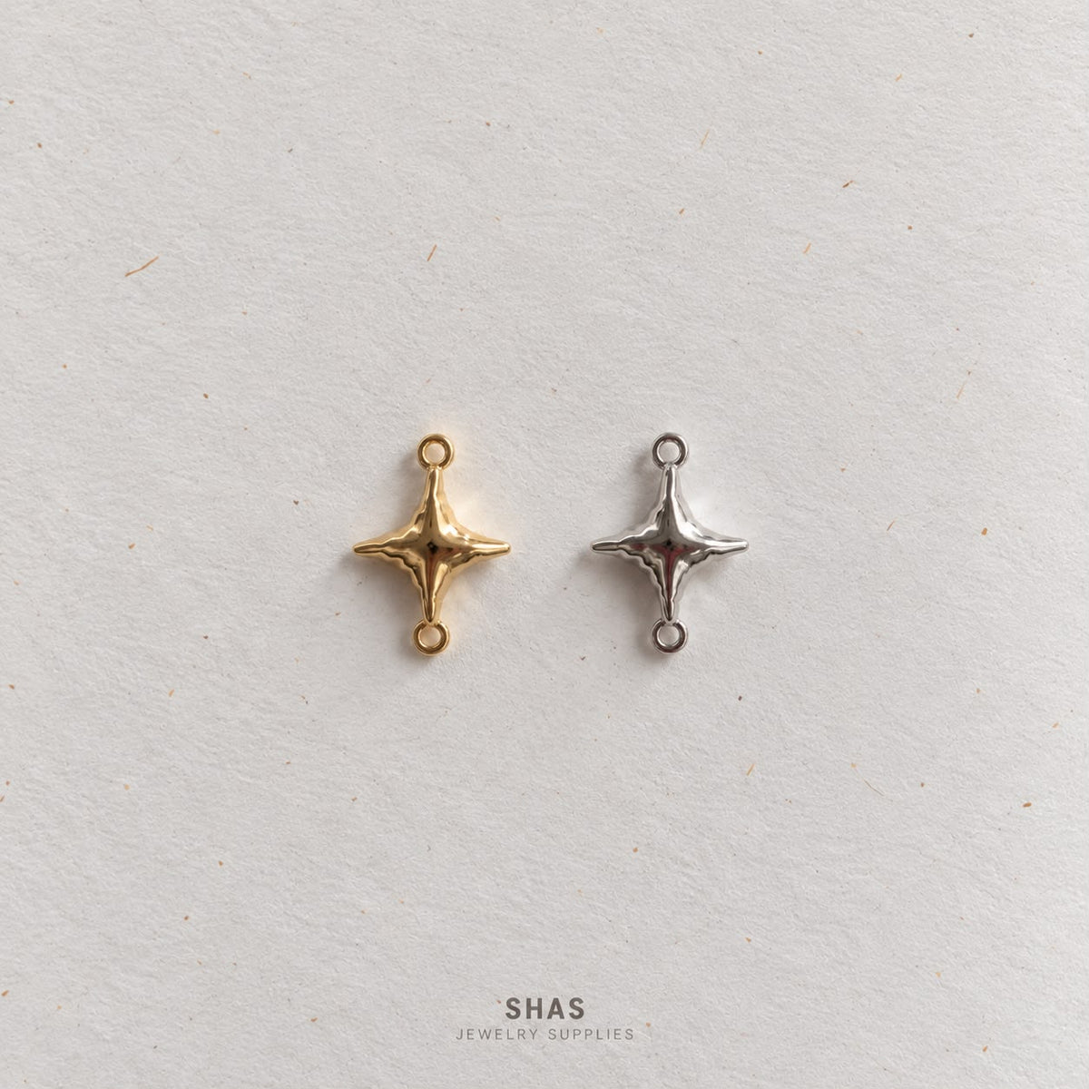AC06F Tiny Star Connector Charms ( 1 pc ) High Quality Alloy