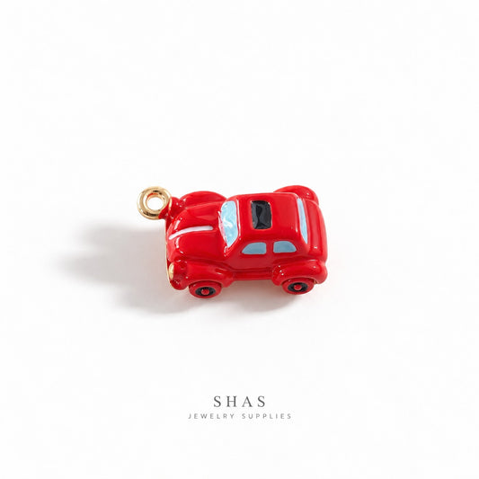 PC07T Red Car 3D Charm ( 1 pc ) Premium Collectible