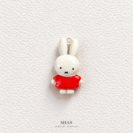APC04Q Miffy Bunny 3D Charm ( 1 PC ) Premium Alloy Printed