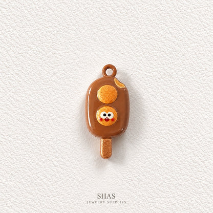 APC04X Choco Popsicle 3D Charm ( 1 PC ) Premium Alloy Printed