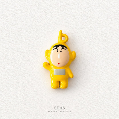 APC05A Cute Yellow Bo-chan 3D Charm ( 1 PC ) Premium Alloy Printed