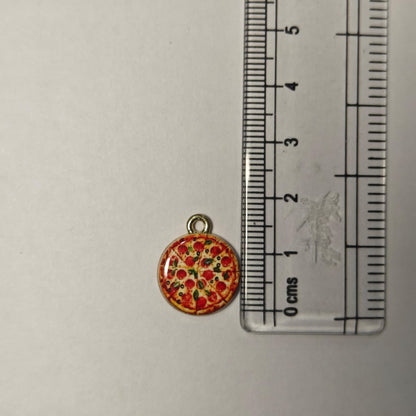 APC01J Pizza Alloy Printed Charm ( 1 PC )