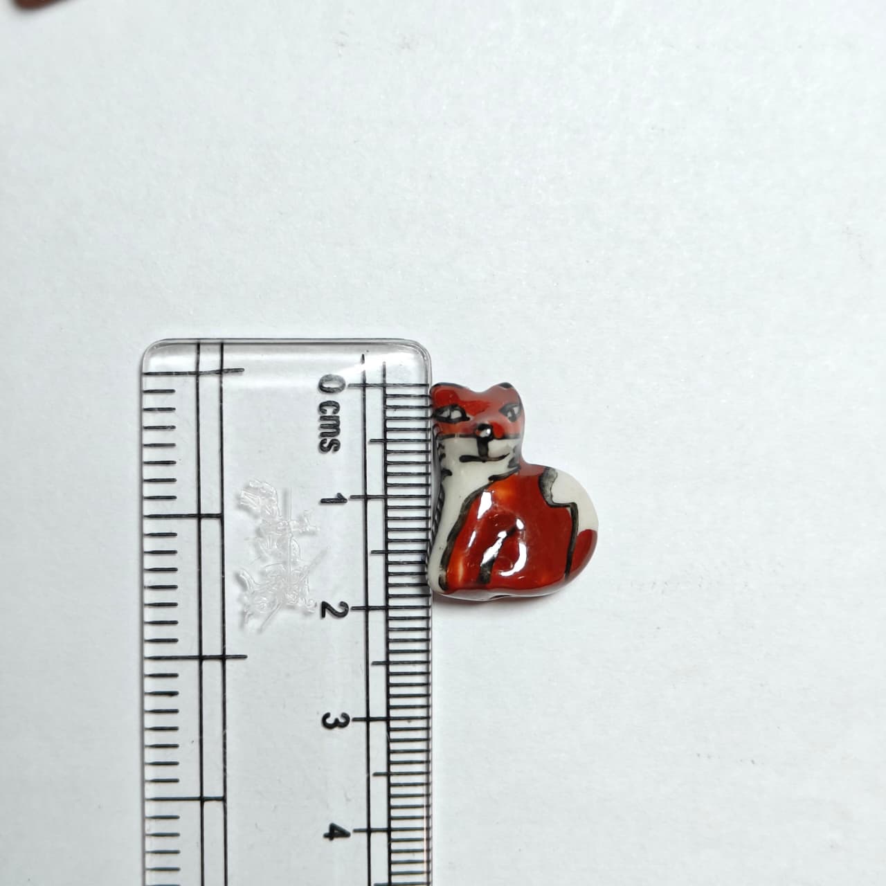 PCB02L Fox Ceramic Bead ( 1 pc ) Porcelian Ceramic