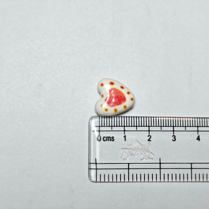 PCB02M Love Ceramic Bead ( 1 pc ) Porcelian Ceramic
