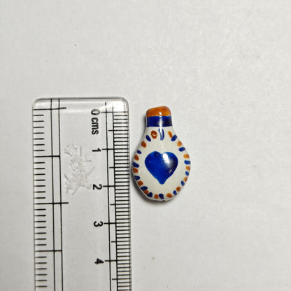 PCB02P Blue Love Vase Ceramic Bead ( 1 pc ) Porcelian Ceramic