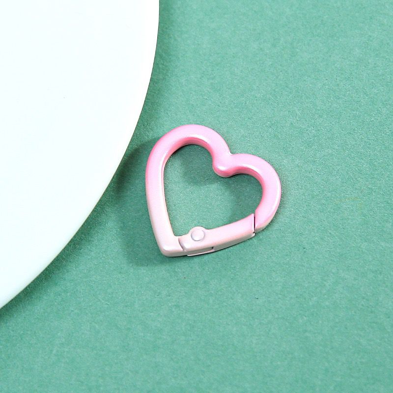 KC05 Gradient Heart Spring Buckle Keychain Clasp ( 1 pc )