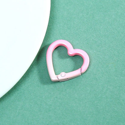 KC05 Gradient Heart Spring Buckle Keychain Clasp ( 1 pc )