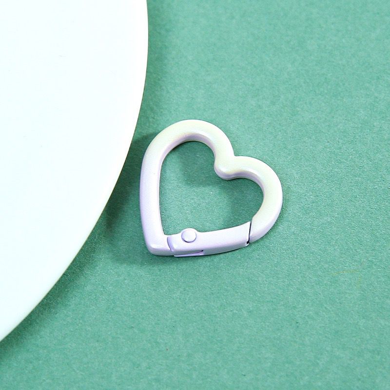 KC05 Gradient Heart Spring Buckle Keychain Clasp ( 1 pc )