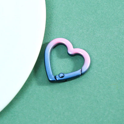 KC05 Gradient Heart Spring Buckle Keychain Clasp ( 1 pc )